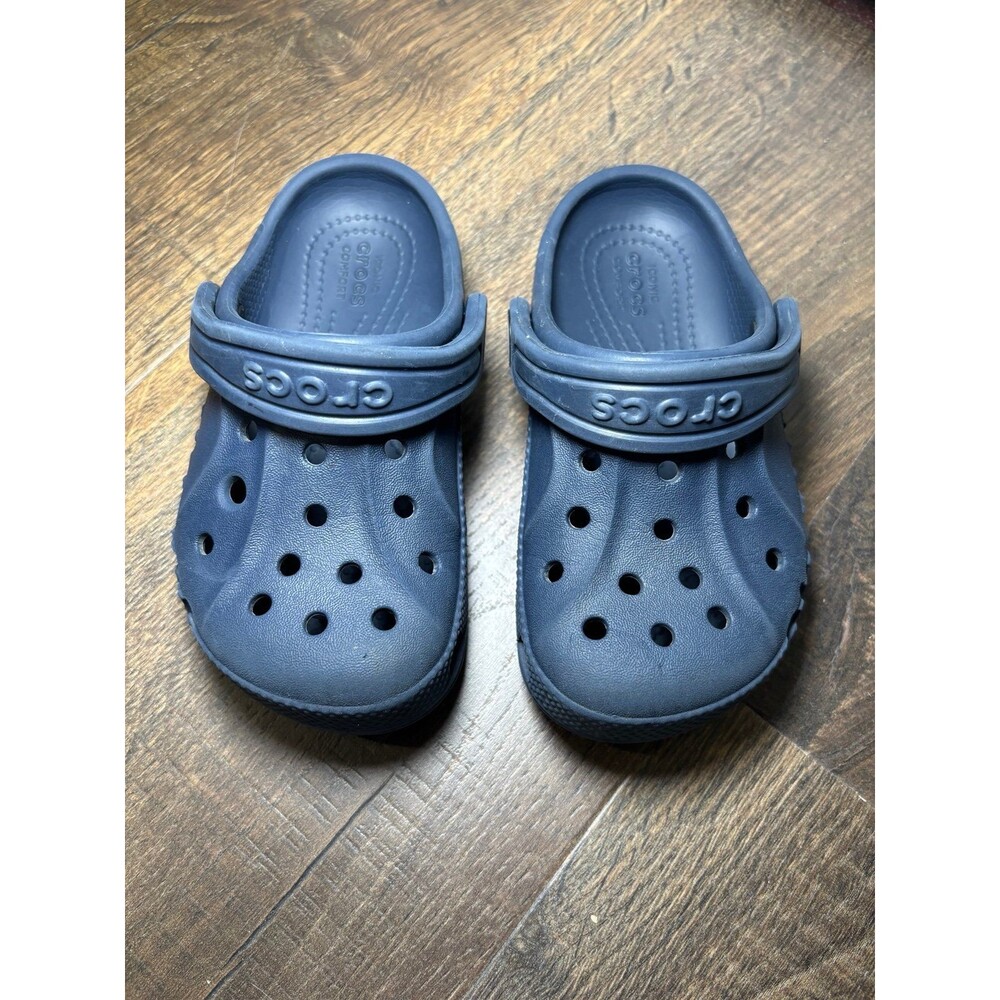 Crocs Classic Baya Clog Navy Blue Kids Toddler size C8 Slip On Shoes